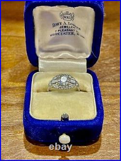 1.32ct Rare Vintage Platinum Diamond Engagement Ring