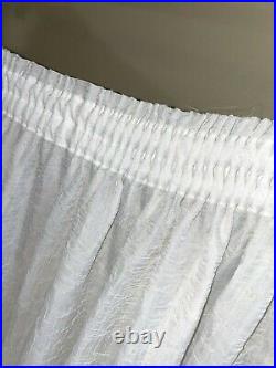 1 Rare Antique Tulle Handmade Curtain Victorian Vintage White Sheer Tussore Wide