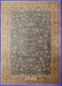 10x13 Rare Antique Rug Oushak Rug Fine Blue Oriental Carpet 305cm x 401cm