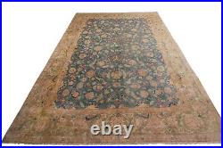 10x13 Rare Antique Rug Oushak Rug Fine Blue Oriental Carpet 305cm x 401cm