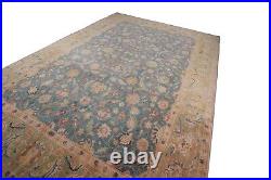 10x13 Rare Antique Rug Oushak Rug Fine Blue Oriental Carpet 305cm x 401cm