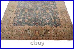 10x13 Rare Antique Rug Oushak Rug Fine Blue Oriental Carpet 305cm x 401cm