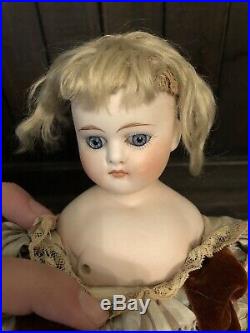 14 Rare Turned Head Belton Sonneberg Type Antique Bisque Doll Spiral Glass Etes