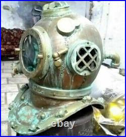 18Vintage Diving Divers Helmet Anchor Marine Rare Antique U. S Navy Mark V Décor