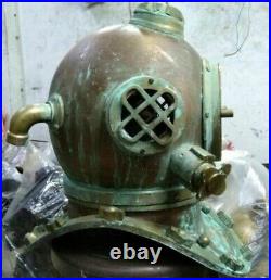 18Vintage Diving Divers Helmet Anchor Marine Rare Antique U. S Navy Mark V Décor