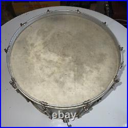 1920's Barry Drum Mfg. Co. Rare Vintage Marching Antique Snare Drum 16 x 11 Calf