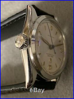 1950 Rolex Oyster Date 6066 Mid-size/unisex Watch. Rare Two Tone Dial. On Sale