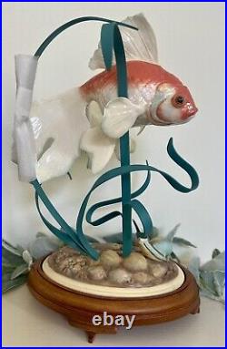 1987 Franklin Mint Porcelain Golden Carp RARE Vintage Antique Collectible 12.5