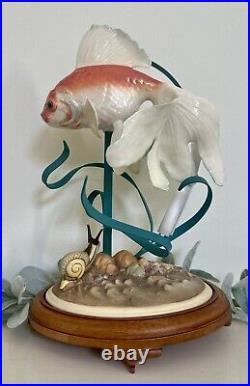 1987 Franklin Mint Porcelain Golden Carp RARE Vintage Antique Collectible 12.5