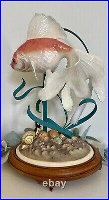 1987 Franklin Mint Porcelain Golden Carp RARE Vintage Antique Collectible 12.5