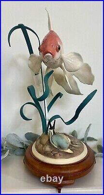 1987 Franklin Mint Porcelain Golden Carp RARE Vintage Antique Collectible 12.5