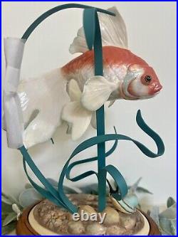 1987 Franklin Mint Porcelain Golden Carp RARE Vintage Antique Collectible 12.5