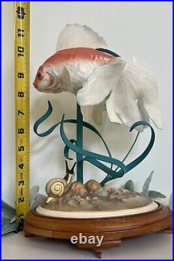 1987 Franklin Mint Porcelain Golden Carp RARE Vintage Antique Collectible 12.5