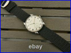 40's vintage watch mens ZENITH fixed fancy crab lugs cal 12-4-P RARE 35mm