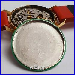 60's vintage watch mens RARE YEMA Chronograph Valjoux 92 Mint Condition