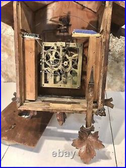 8day RARE Large 21 Inch Antique Germany Black Forest KEY WOUND WALL Cuckoo Clock