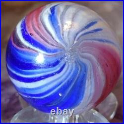 92 Paneled Onionskin Rare Antique German Marbles Peppermint Nm+ Look