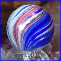 92 Paneled Onionskin Rare Antique German Marbles Peppermint Nm+ Look