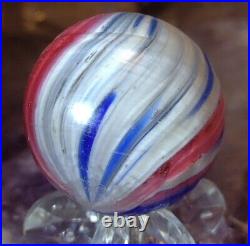 92 Paneled Onionskin Rare Antique German Marbles Peppermint Nm+ Look