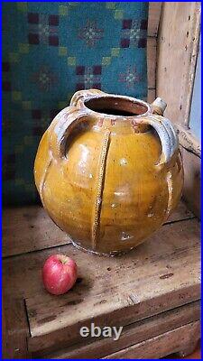 A Large Rare Antique French Oil Oil Jar Gargoulette