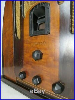 ANTIQUE PHILCO CATHEDRAL RADIO model 118 LARGE wood vintage vacuum tube RARE