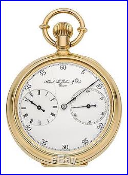 Albert H. Potter & Co. Geneva Rare 18k Gold Pocket Watch Regulator Dial No. 40