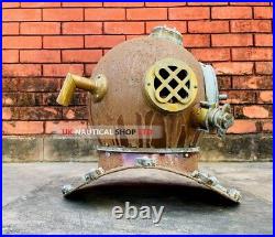 Anchor Rare Antique Diving Divers Helmet Mark V Vintage Deep Scuba Helmet W Base