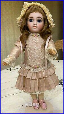 Antique 14.5 BRU BELTON 116 Closed Mouth SONNEBERG Body. FLAWLESS BISQUE. RARE