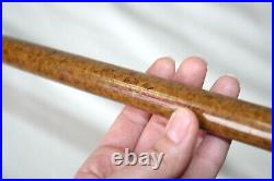 Antique Cane High End Fancy Wood Sterling Top Ram Tip Walking Stick Vintage Rare