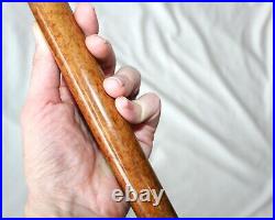 Antique Cane High End Fancy Wood Sterling Top Ram Tip Walking Stick Vintage Rare