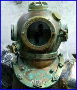 Antique Diving Helmet Vintage Anchor Marine Rare Antique Old Divers Helmet