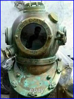 Antique Diving Helmet Vintage Anchor Marine Rare Antique Old Divers Helmet