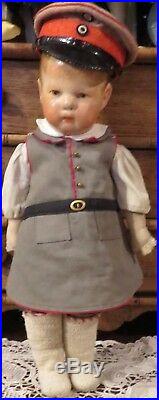 Antique EARLY14 Kathe Kruse Extremely Rare ALL Orig Streetcar Conductor Doll