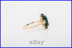 Antique Edwardian 1900s BLOODSTONE CAMEO 10k Yellow Gold Ring RARE