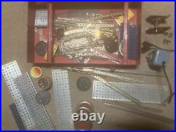 Antique Erector Set Rare! Working Motor! Metal Vtg Box instructions + Complete