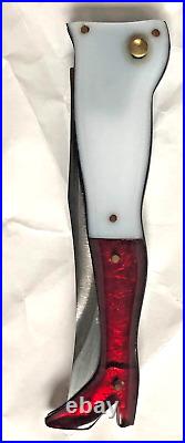 Antique Handmade Itk Folding Pocket Knife Legs Vintage Rare Free Shipping