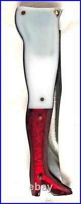 Antique Handmade Itk Folding Pocket Knife Legs Vintage Rare Free Shipping