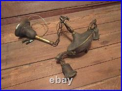 Antique RARE Brass Hanging Fixture Lamp VINTAGE PARTS