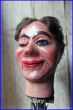 Antique Rare Cased c. 1932 Ventriloquists Dummy By Arthur Quisto