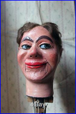 Antique Rare Cased c. 1932 Ventriloquists Dummy By Arthur Quisto