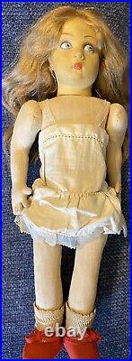 Antique Rare Hard To Find 14 C1920 Lenci Doll