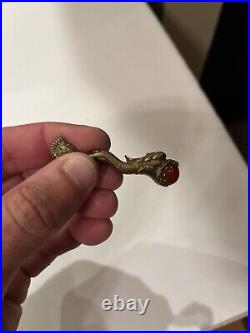 Antique Rare Royal Victorian 1900s Ball Agate Vintage Stamp Wax Dragon Claw Seal