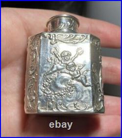 Antique Rare Silver Miniature Perfume Flask/Hallmarked/ 42g