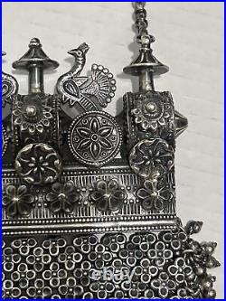 Antique Rare Vintage Ladakh Solid Silver Necklace Excellent 251g Heavy