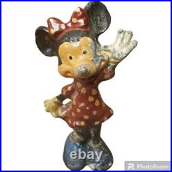 Antique Vintage Disney Minnie Mouse Lead Figure 1930's RARE 5 tall