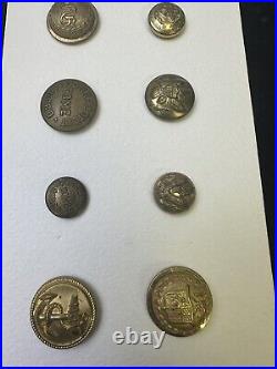 Antique Vintage LOT of 16 DIFFERENT UNIFORM buttons Rare Hard To Find Ships Now