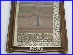 Antique Vintage Old Relic Manuscript Page Painting Original Portrait Iconic Rare