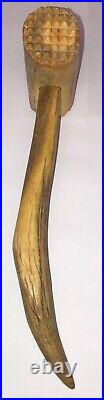 Antique Vintage Primitive Carved Antler Meat Tenderizer Mallet Rare