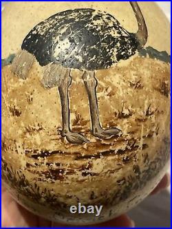 Antique Vintage RARE Cawston Ostrich Farm Painted Egg? Collector Item