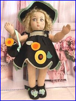Antique Vintage RARE Gre Poir'Lenci' Style17 Felt Doll C1927-1930